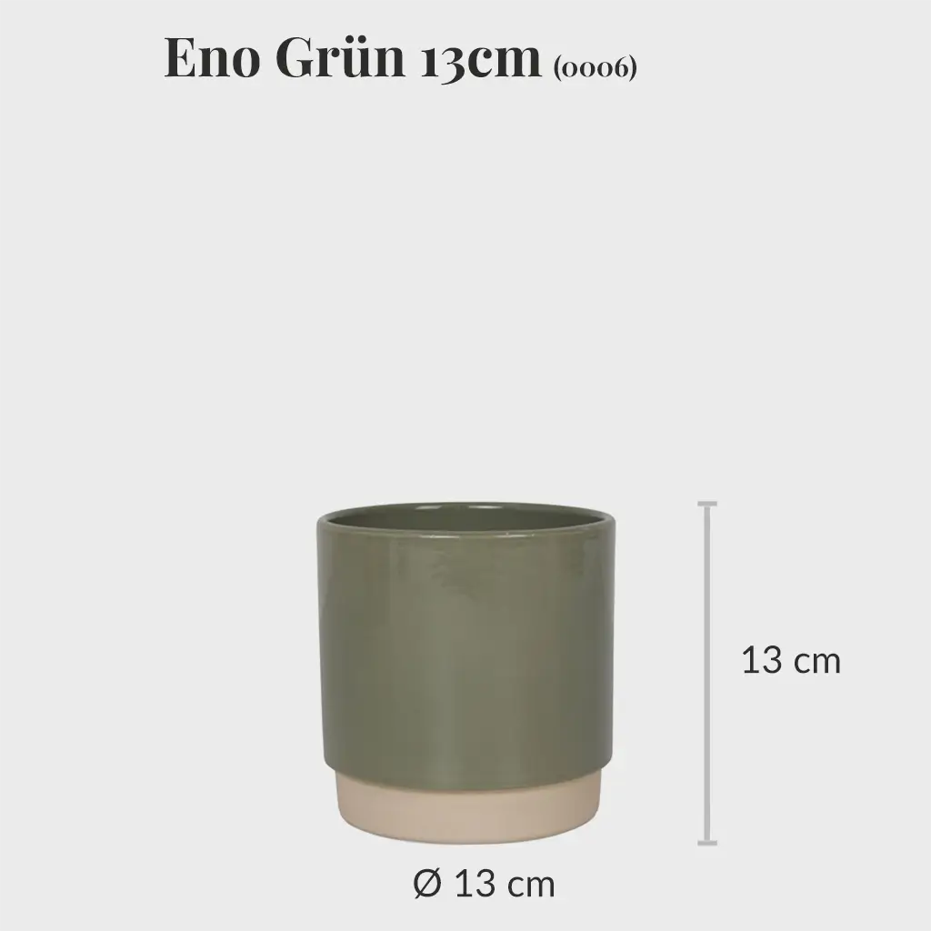 Übertopf aus Keramik für Zimmerpflanzen Grün