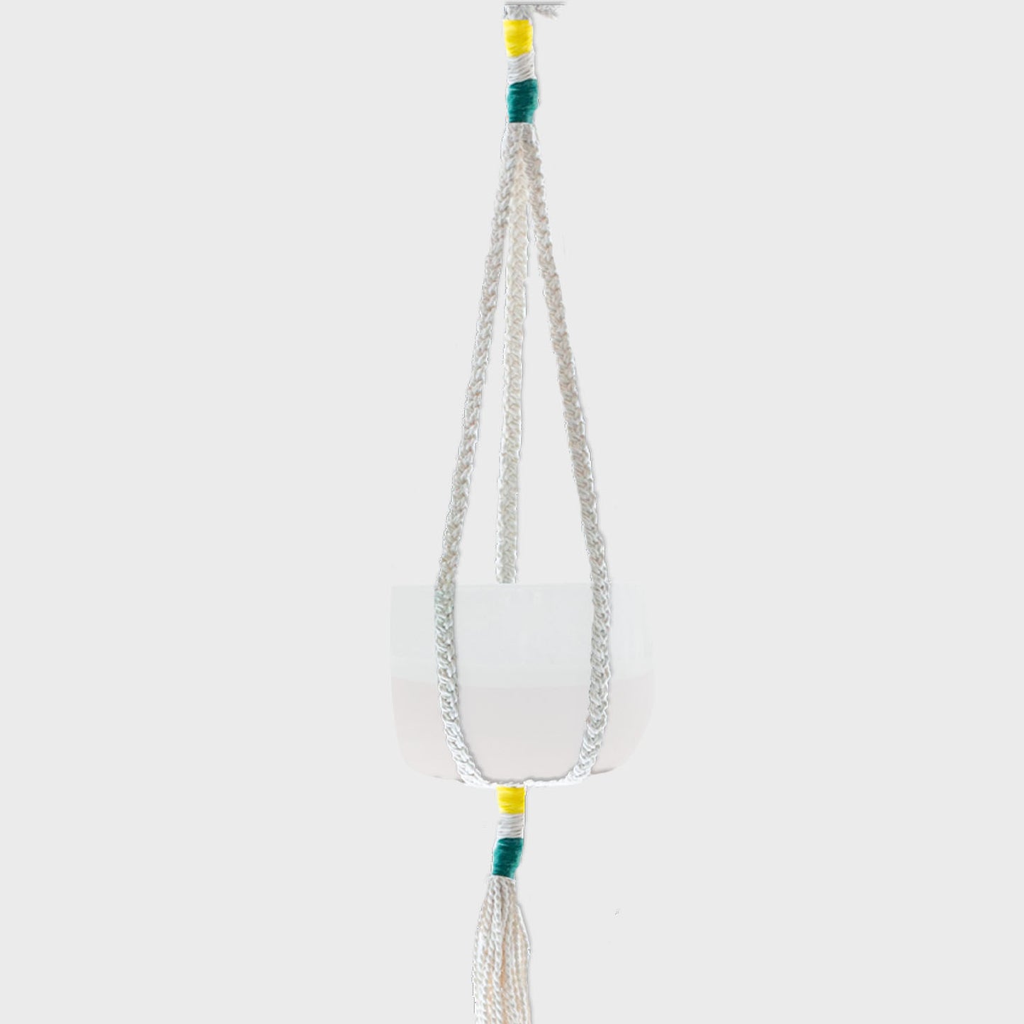 2er Übertopfset 2S Eno mit Makrameehänger