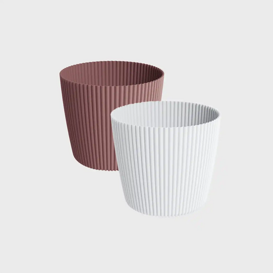 2er Übertopfset 2S Milly Weiß-Rosa