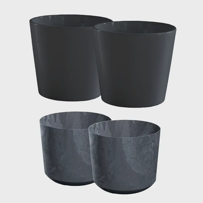 Hydro 4er Übertopfset Anthrazit