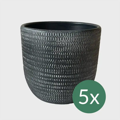 5er Übertopfset 5XXL Magna 34cm Anthrazit