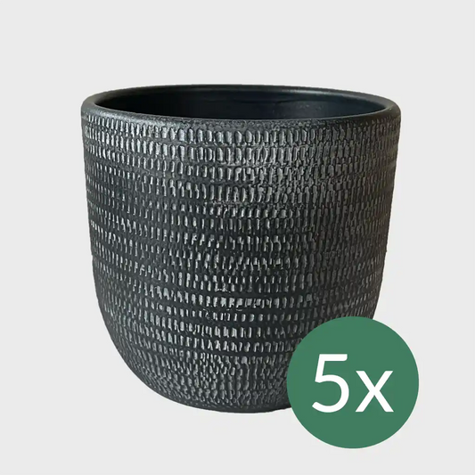 5er Übertopfset 5XXL Magna 34cm Anthrazit