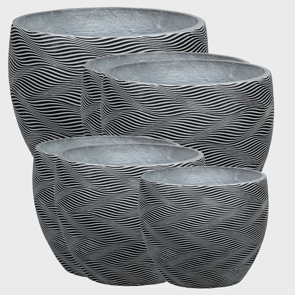 6er Übertopfset L Keramik Outdoor
