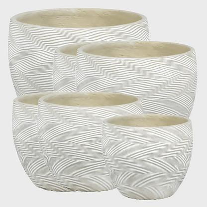6er Übertopfset L Keramik Outdoor
