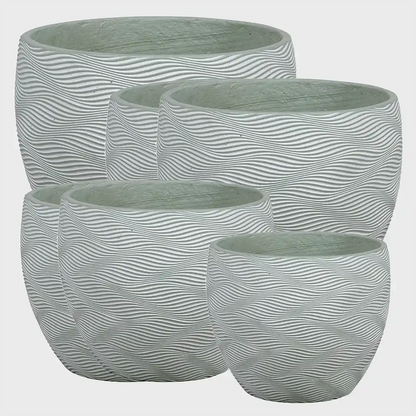 6er Übertopfset L Keramik Outdoor