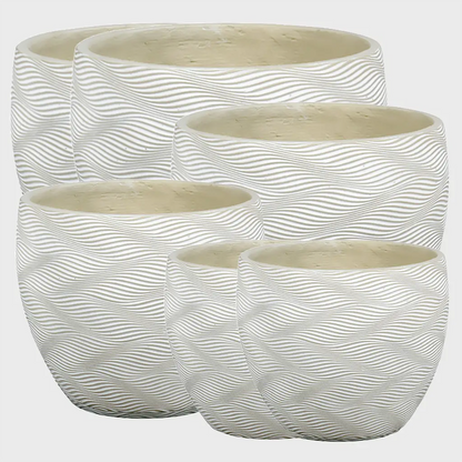 6er Übertopfset XL Keramik Outdoor