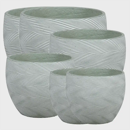 6er Übertopfset XL Keramik Outdoor