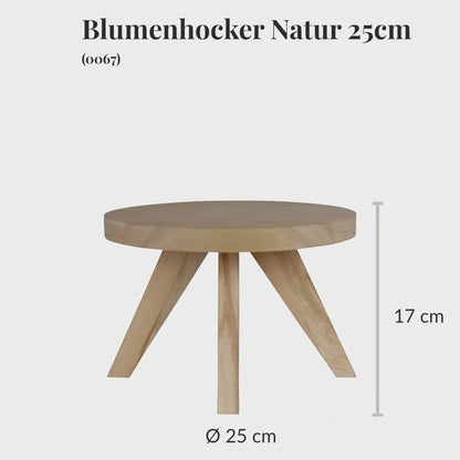 Holzhocker für Zimmerpflanzen 17cm Hoch