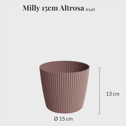 2er Übertopfset 2S Milly Weiß-Rosa