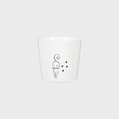 Catwalk Keramiktopf Weiß 13cm