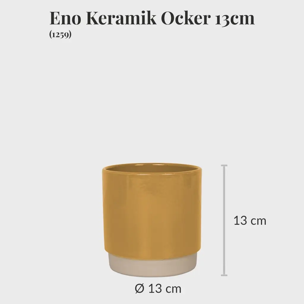 Übertopf aus Keramik für Zimmerpflanzen Ocker Gelb
