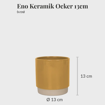 Übertopf aus Keramik für Zimmerpflanzen Ocker Gelb