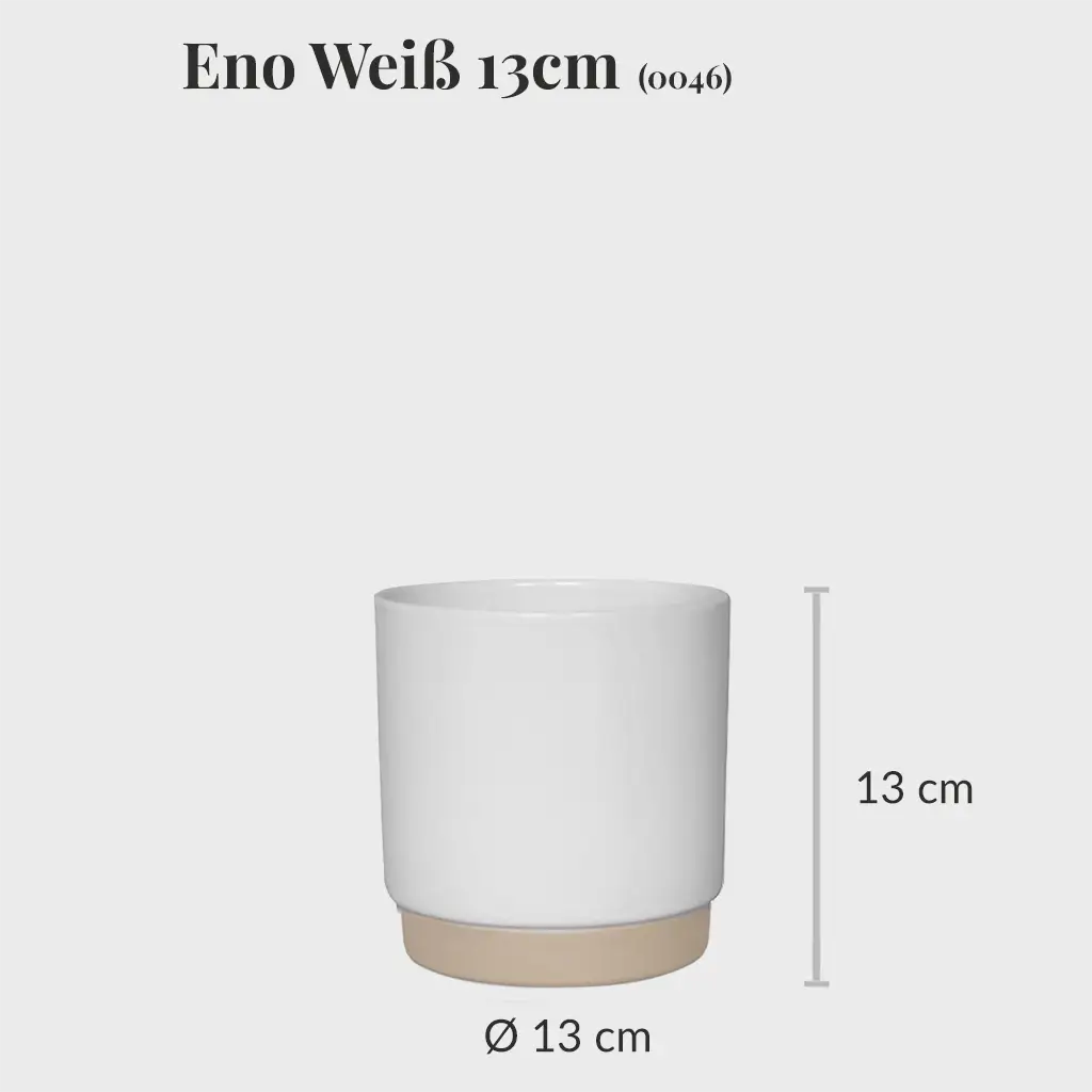 Übertopf aus Keramik für Zimmerpflanzen Weiß