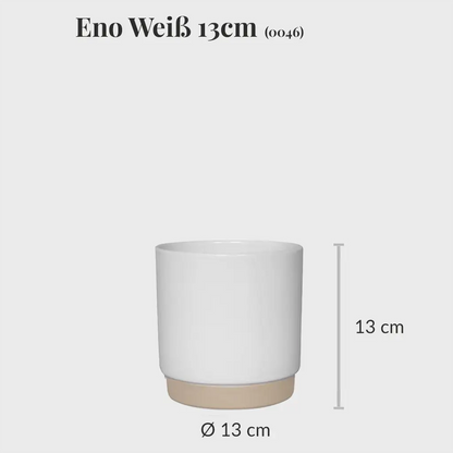 Übertopf aus Keramik für Zimmerpflanzen Weiß