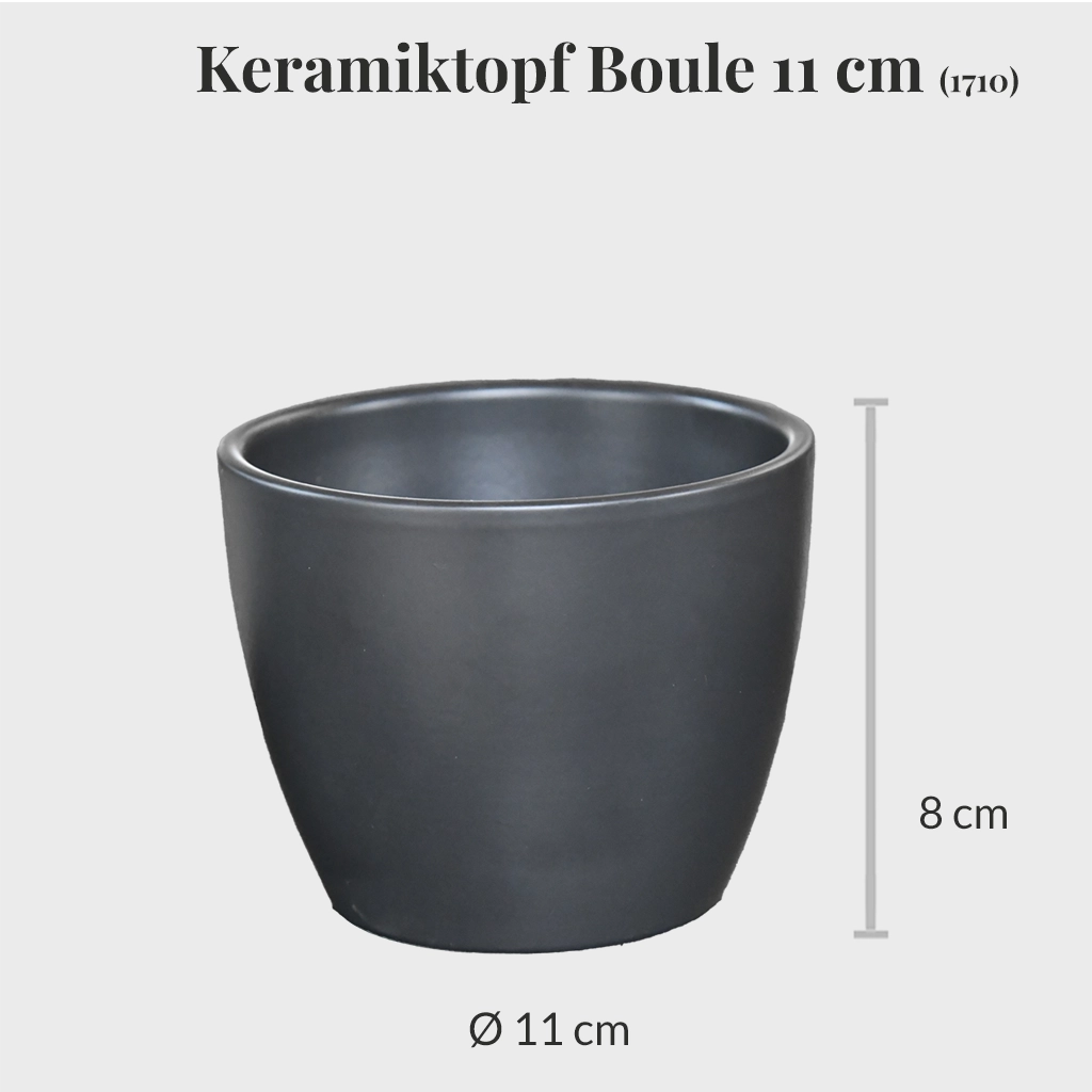 3er Set Keramiktopf Boule 11cm