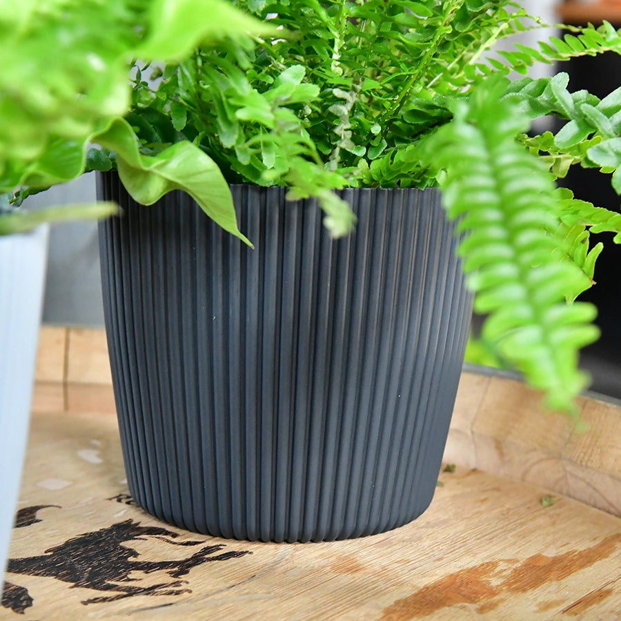 2er Übertopfset 2S Milly Antharzit-Grau