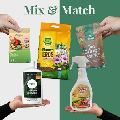 Mix & Match Set Pflanzen Pflegeprodukte für den Frühling