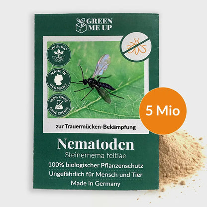 5 Millionen Nematoden gegen Trauermücken, biologischer Pflanzenschutz, Nützlinge für Pflanzen