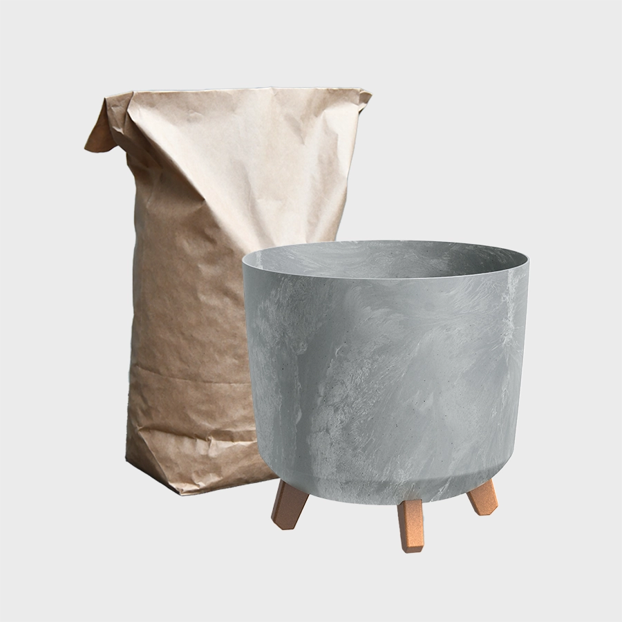 Pflanzgefäß Business Betoneffekt 28cm mit Blähton