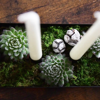 Adventskranz Modern mit Metallschale und Floristendeko