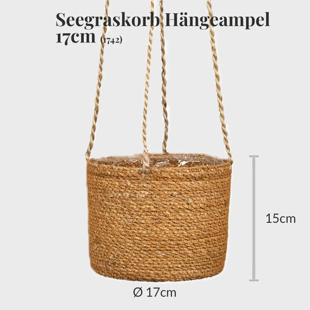 Seegraskorb Hängeampel 17cm