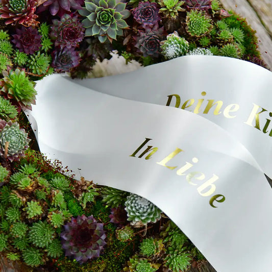 Trauerschleife für große Kränze 10cm