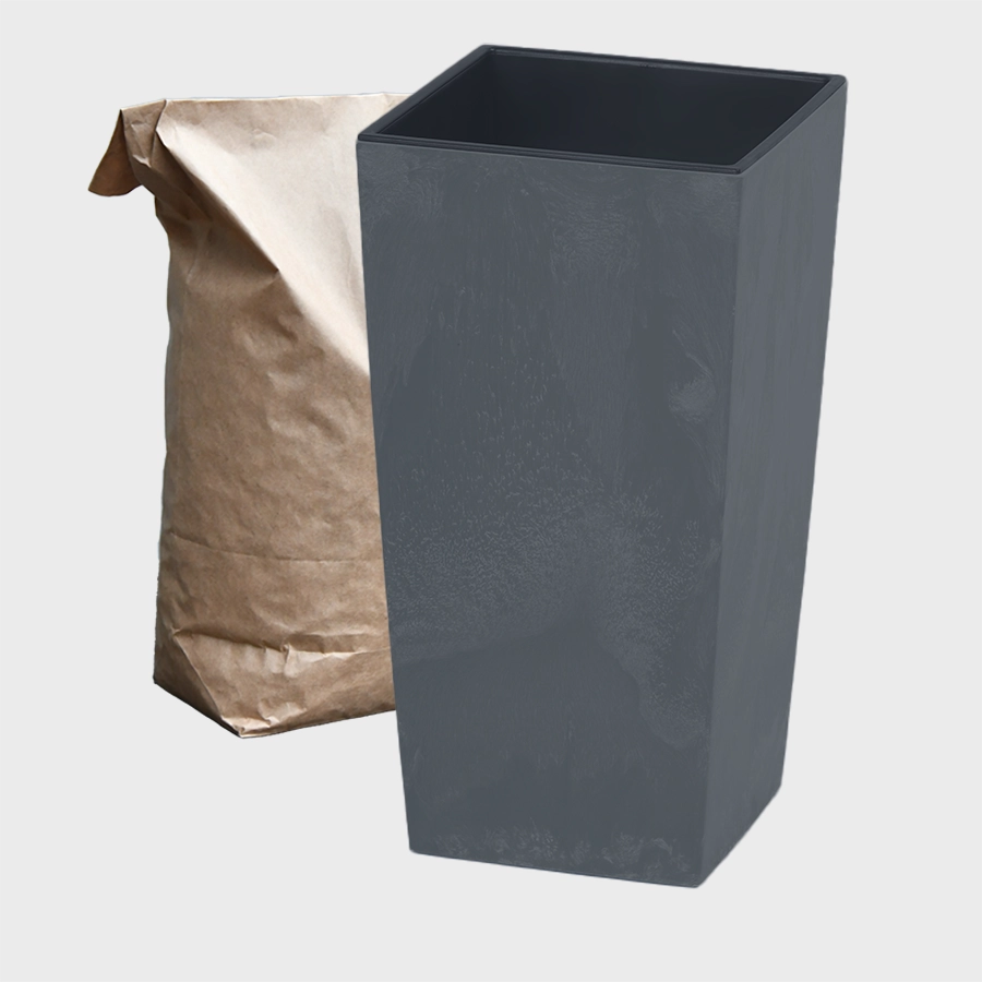 Vase Business Betoneffekt 61cm mit Blähton