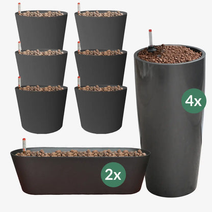 Übertöpfe Palettenset mit Vase Klassik