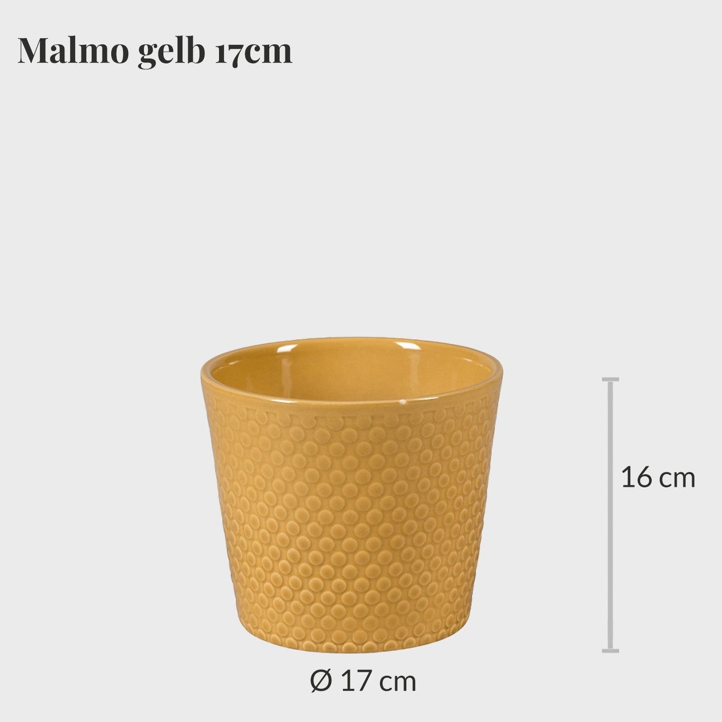 Malmo Keramik gelb 17cm